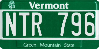 VT license plate NTR796