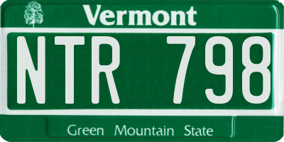 VT license plate NTR798