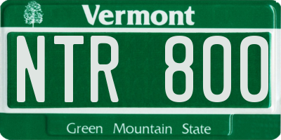 VT license plate NTR800