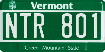 VT license plate NTR801