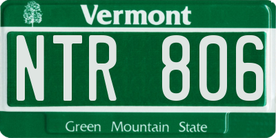 VT license plate NTR806