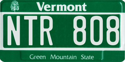 VT license plate NTR808