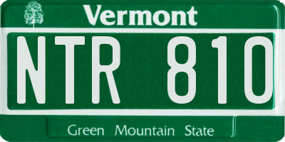 VT license plate NTR810