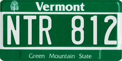 VT license plate NTR812