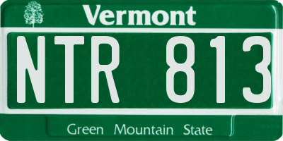 VT license plate NTR813