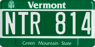 VT license plate NTR814
