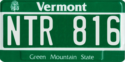 VT license plate NTR816
