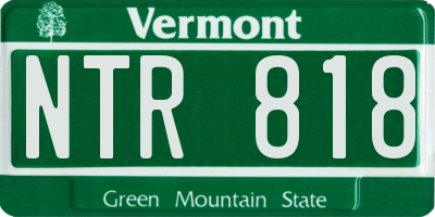 VT license plate NTR818