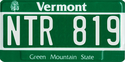 VT license plate NTR819