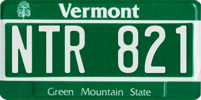 VT license plate NTR821