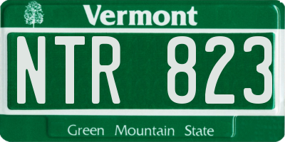 VT license plate NTR823