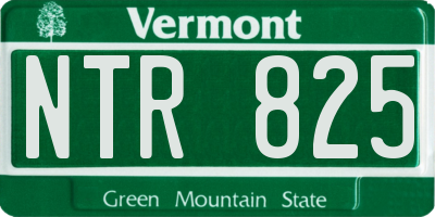 VT license plate NTR825
