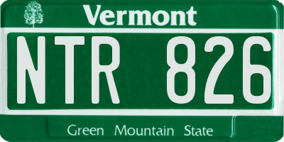 VT license plate NTR826