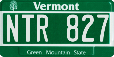VT license plate NTR827