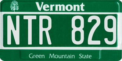VT license plate NTR829