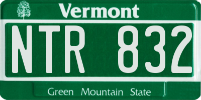 VT license plate NTR832