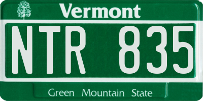 VT license plate NTR835