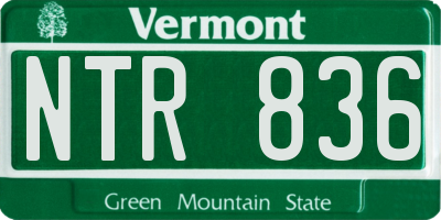 VT license plate NTR836