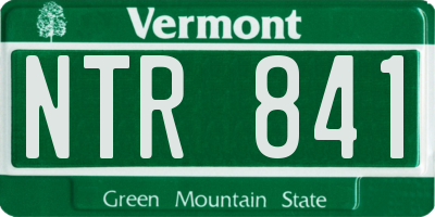 VT license plate NTR841