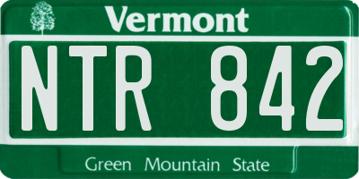 VT license plate NTR842