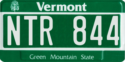 VT license plate NTR844