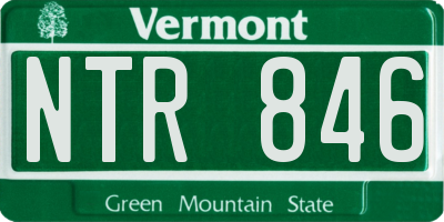 VT license plate NTR846