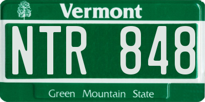 VT license plate NTR848