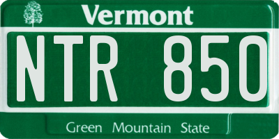 VT license plate NTR850
