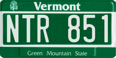 VT license plate NTR851