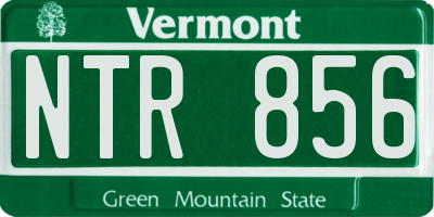 VT license plate NTR856