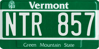 VT license plate NTR857