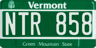 VT license plate NTR858