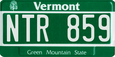 VT license plate NTR859
