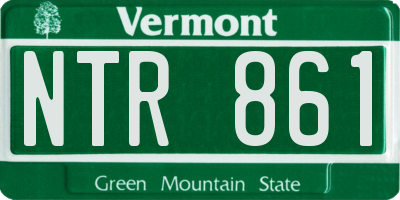 VT license plate NTR861