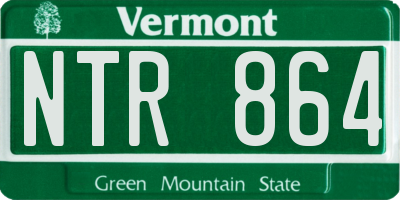 VT license plate NTR864
