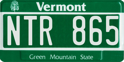 VT license plate NTR865