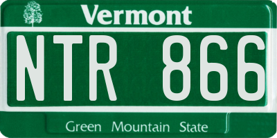 VT license plate NTR866