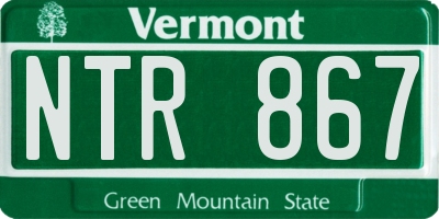 VT license plate NTR867