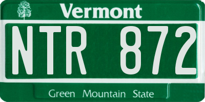 VT license plate NTR872