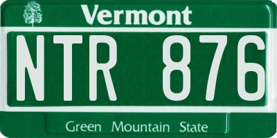 VT license plate NTR876