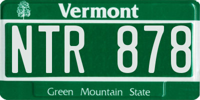 VT license plate NTR878