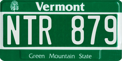 VT license plate NTR879