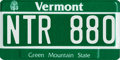 VT license plate NTR880