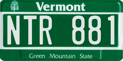 VT license plate NTR881