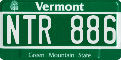 VT license plate NTR886