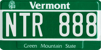 VT license plate NTR888