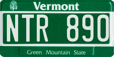 VT license plate NTR890
