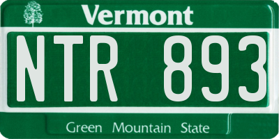 VT license plate NTR893