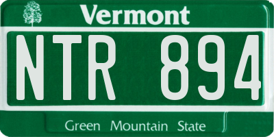 VT license plate NTR894