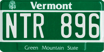 VT license plate NTR896